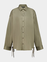 Balenciaga Lace-Up Shirt in Sand Beige