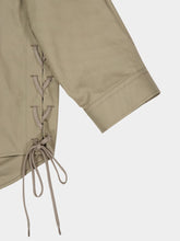 Balenciaga Lace-Up Shirt in Sand Beige