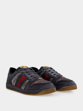 Gucci Dark Blue Low-Top Calfskin Sneakers