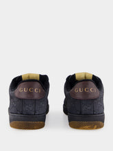 Gucci Dark Blue Low-Top Calfskin Sneakers
