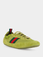 Gucci Bright Green Fabric Shift Trainers
