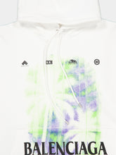 Balenciaga White Oversized The Window Medium Hooded Sweatshirt