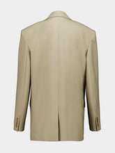 Saint Laurent Beige Single-Breasted Wool and Silk Jacket