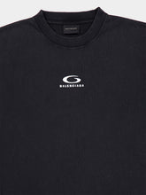 Balenciaga Faded Black Hybrid Cotton T-Shirt