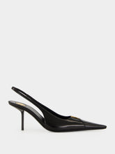 Saint Laurent Black Babylone Breteuil Slingback Pumps