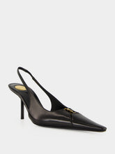 Saint Laurent Black Babylone Breteuil Slingback Pumps