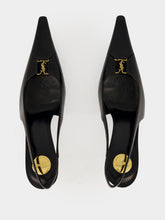 Saint Laurent Black Babylone Breteuil Slingback Pumps