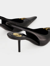 Saint Laurent Black Babylone Breteuil Slingback Pumps