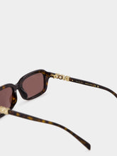 Gucci Havana Brown Rectangular Frame Sunglasses