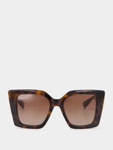 Gucci Brown Tortoiseshell Cat-Eye Sunglasses