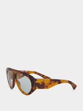 Gucci Tortoiseshell Mask Frame Sunglasses