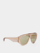 Gucci Light Pink Mask Frame Sunglasses