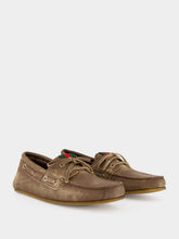 Gucci Brown Washed Leather Boat Shoes