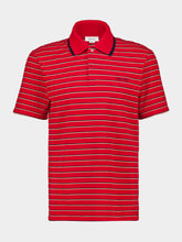 McQueen Red Striped Cotton Polo Shirt