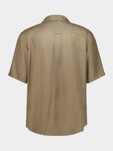 Saint Laurent Jaune Gris Geometric Silk Shirt