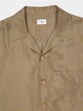 Saint Laurent Jaune Gris Geometric Silk Shirt