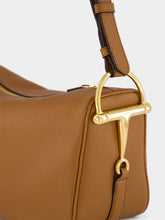 Gucci Brown Leather Half Horsebit Medium Shoulder Bag