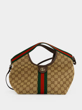 Gucci Beige and Brown Giglio Small Tote Bag