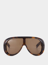 Gucci Dark Brown Tortoiseshell Frame Sunglasses