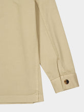 Saint Laurent Royal Beige Cassandre Cotton Gabardine Overshirt