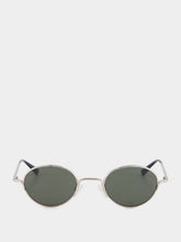McQueen Silver Round Metal Sunglasses