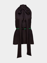 Gucci Deep Chocolate Silk Jacquard Horsebit Top