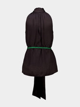 Gucci Deep Chocolate Silk Jacquard Horsebit Top