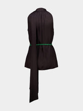 Gucci Deep Chocolate Silk Jacquard Horsebit Top