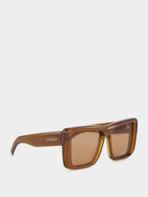 Saint Laurent Transparent Cognac SL 900 Howl Square Sunglasses