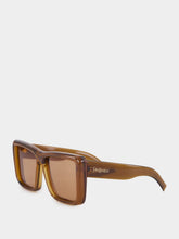 Saint Laurent Transparent Cognac SL 900 Howl Square Sunglasses