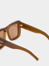 Saint Laurent Transparent Cognac SL 900 Howl Square Sunglasses