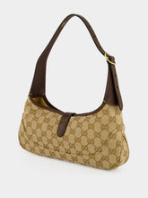 Gucci Sand and Brown GG Jackie Slim Shoulder Bag
