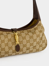 Gucci Sand and Brown GG Jackie Slim Shoulder Bag