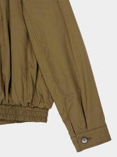 Saint Laurent Taupe Caucase Cassandre Short Jacket in Cotton Serge