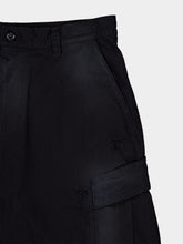 Balenciaga Black Cropped Cargo Cotton Trousers