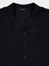 Gucci Dark Blue GG Silk Jacquard Bowling Shirt