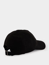 Saint Laurent Black Cassandre Cotton Denim Twill Cap