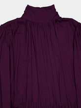 Gucci Aubergine Pleated Crêpe Jersey Midi Dress