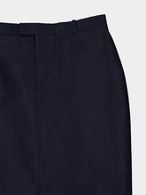 Gucci Dark Blue Fine Silk Faille Midi Skirt