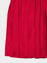 Gucci Red Interlocking G Chain Silk Jacquard Midi Skirt