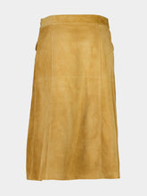 Gucci Camel Suede Skirt with Chain Detail