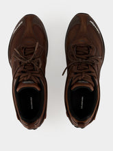 Balenciaga Brown and Black Radar Leather Sneakers