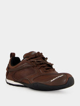 Balenciaga Brown and Black Radar Leather Sneakers