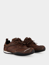 Balenciaga Brown and Black Radar Leather Sneakers