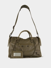 Balenciaga Army Green Le City Medium Leather Handbag
