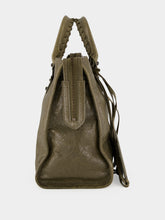 Balenciaga Army Green Le City Medium Leather Handbag