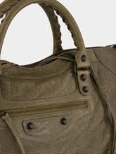 Balenciaga Army Green Le City Medium Leather Handbag