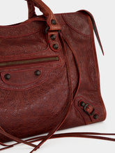 Balenciaga Berry Red Le City Medium Leather Handbag