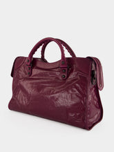 Balenciaga Plum Le City Medium Leather Bag