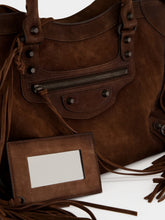 Balenciaga Light Espresso Le City Medium Fringe Bag